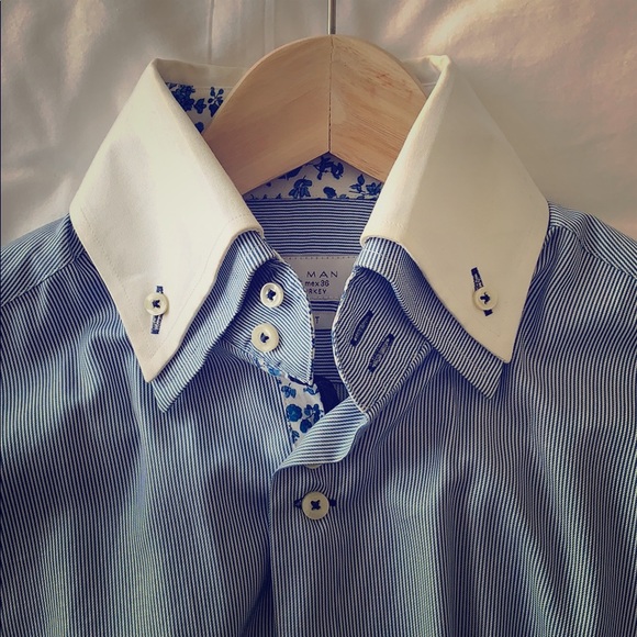 Zara Man Double Collar Dress Shirt 